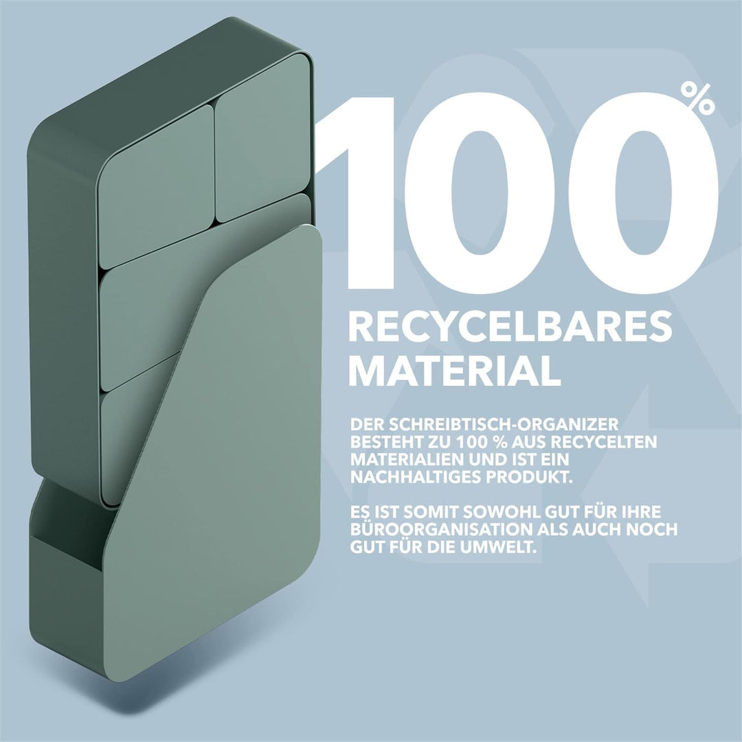 Schreibtisch Organizer mit RED DOT Design Award - Premium Stiftehalter aus recyceltem Material - Bür