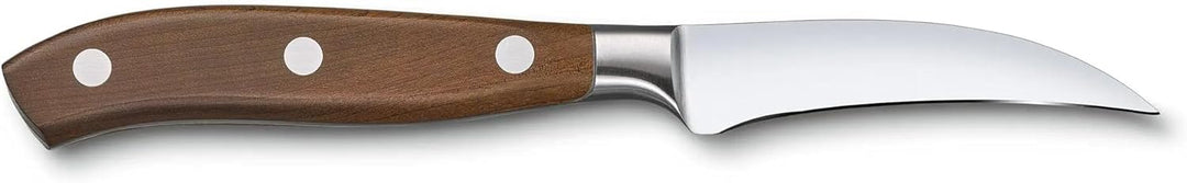 Victorinox, Grand Maître, Profi Officemesser, Extra Scharfe Klinge, gerader Schliff, 8 cm, Edler Hol