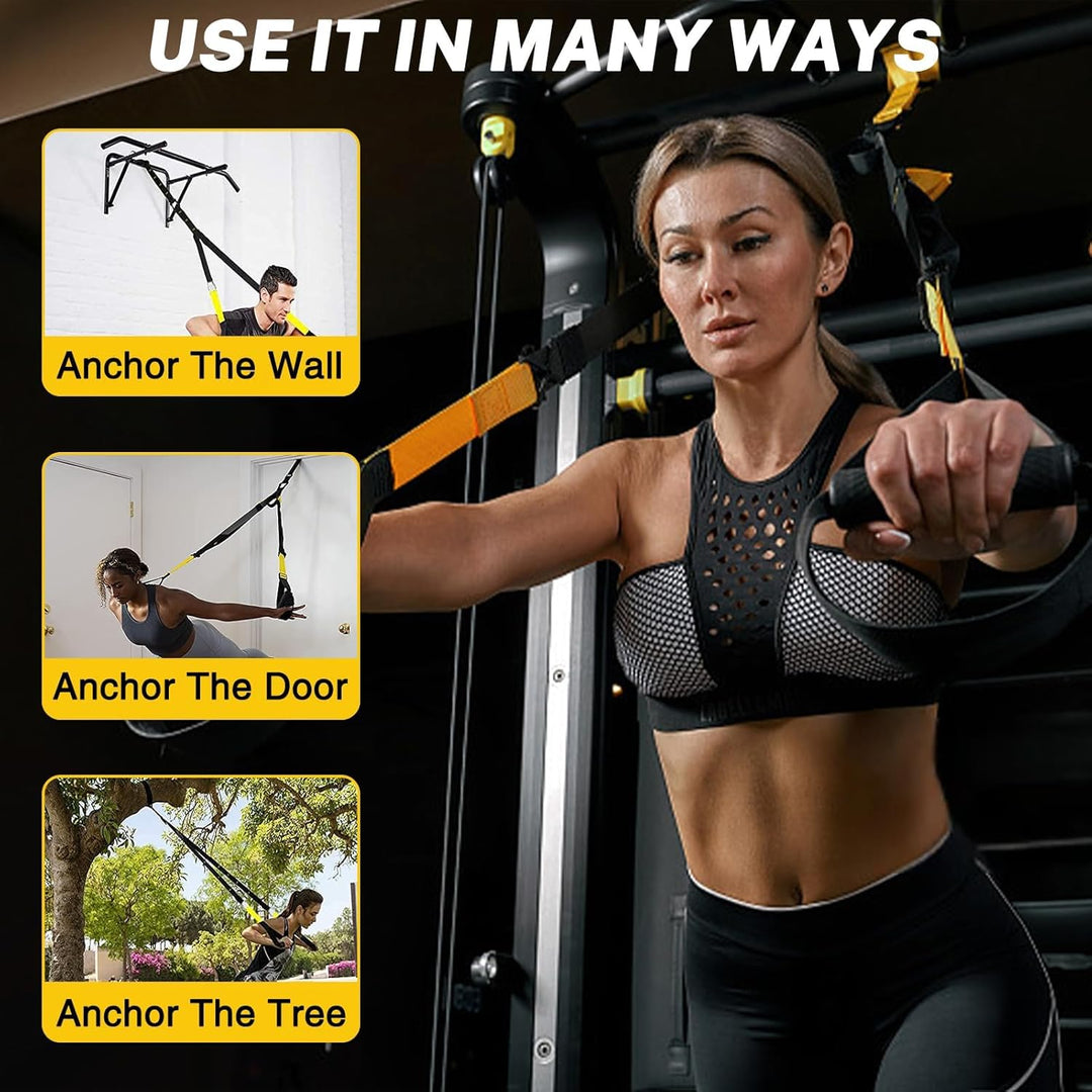 Suspension-Trainingsset, Widerstandstrainer für den ganzen Körper für alle Ebenen, für drinnen und d