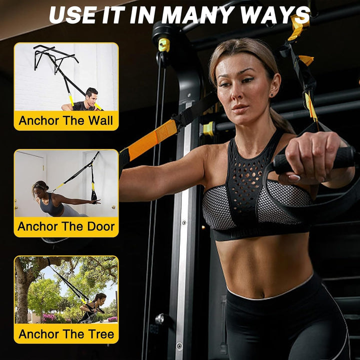 Suspension-Trainingsset, Widerstandstrainer für den ganzen Körper für alle Ebenen, für drinnen und d