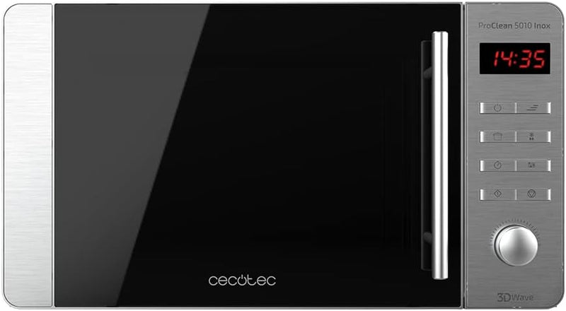 Cecotec Pro Clean 5010 Inox Mikrowelle 700 W 20 L Ready 2 Clean Beschichtung Antihaft 3D Wave Full B