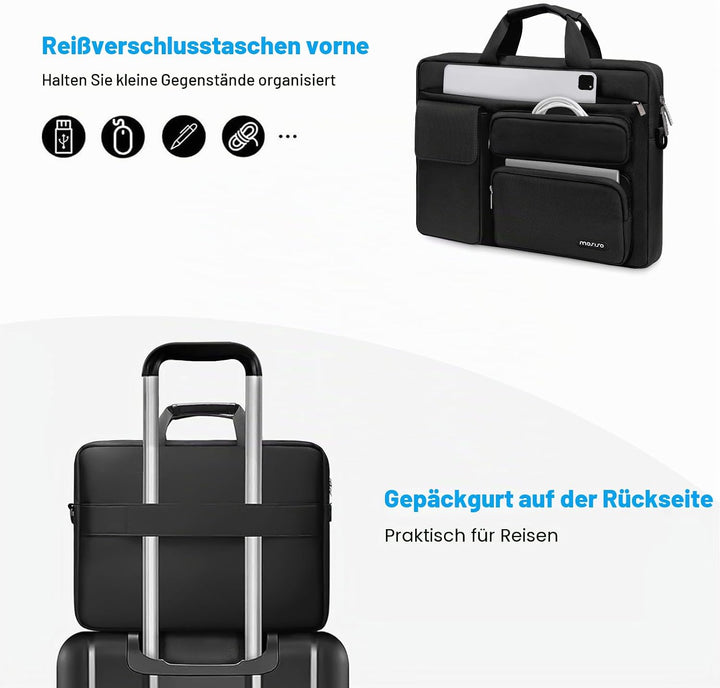 MOSISO Tragbare Umhängetasche mit 2 erhöhten Taschen &amp; 1 Klappe &amp; 1 horizontale Tasche &amp; Griff &amp; Gür