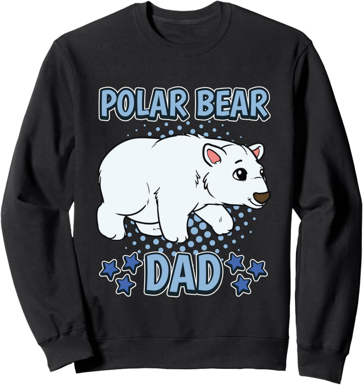 Herren Polar Bear Dad Papa Vatertag Eisbär Sweatshirt
