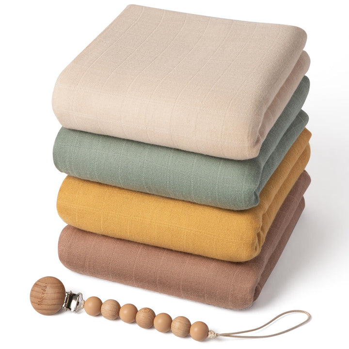 Moonkie Muslin Swaddle Blanket, Essentials Baby Empfangsdecke für Mädchen und Jungen, Säugling tragb