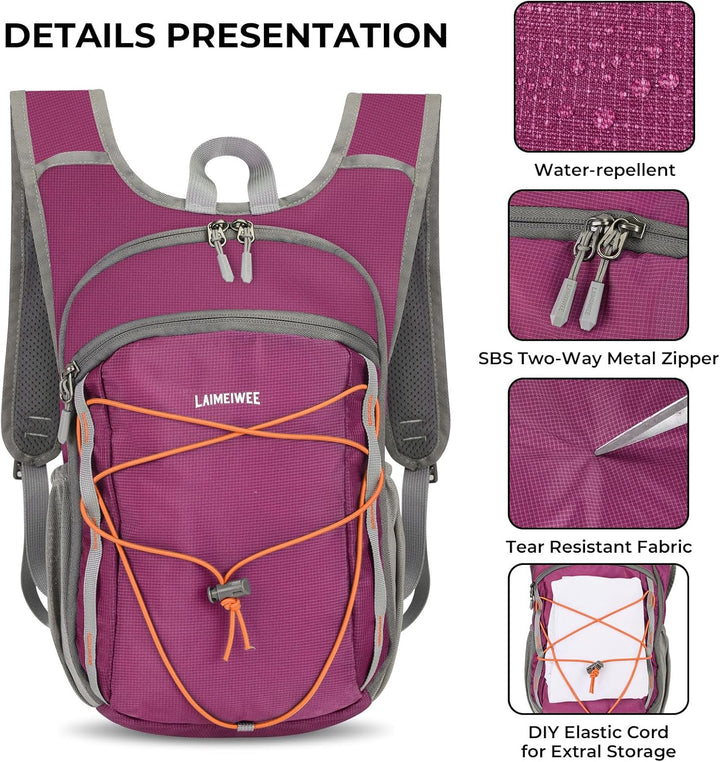 Faltbarer Wanderrucksack, Kleiner Tagesrucksack Ultraleicht für Herren & Damen, Foldable Backpack, I