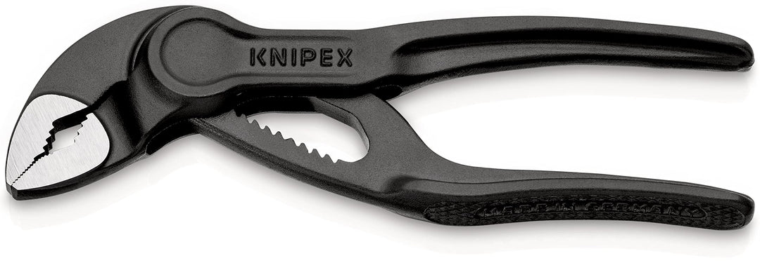 KNIPEX Cobra® XS Mini-Wasserpumpenzange, 100 mm, Muttern bis 24 mm, Rohre bis 28 mm, Selbstklemm-Eff