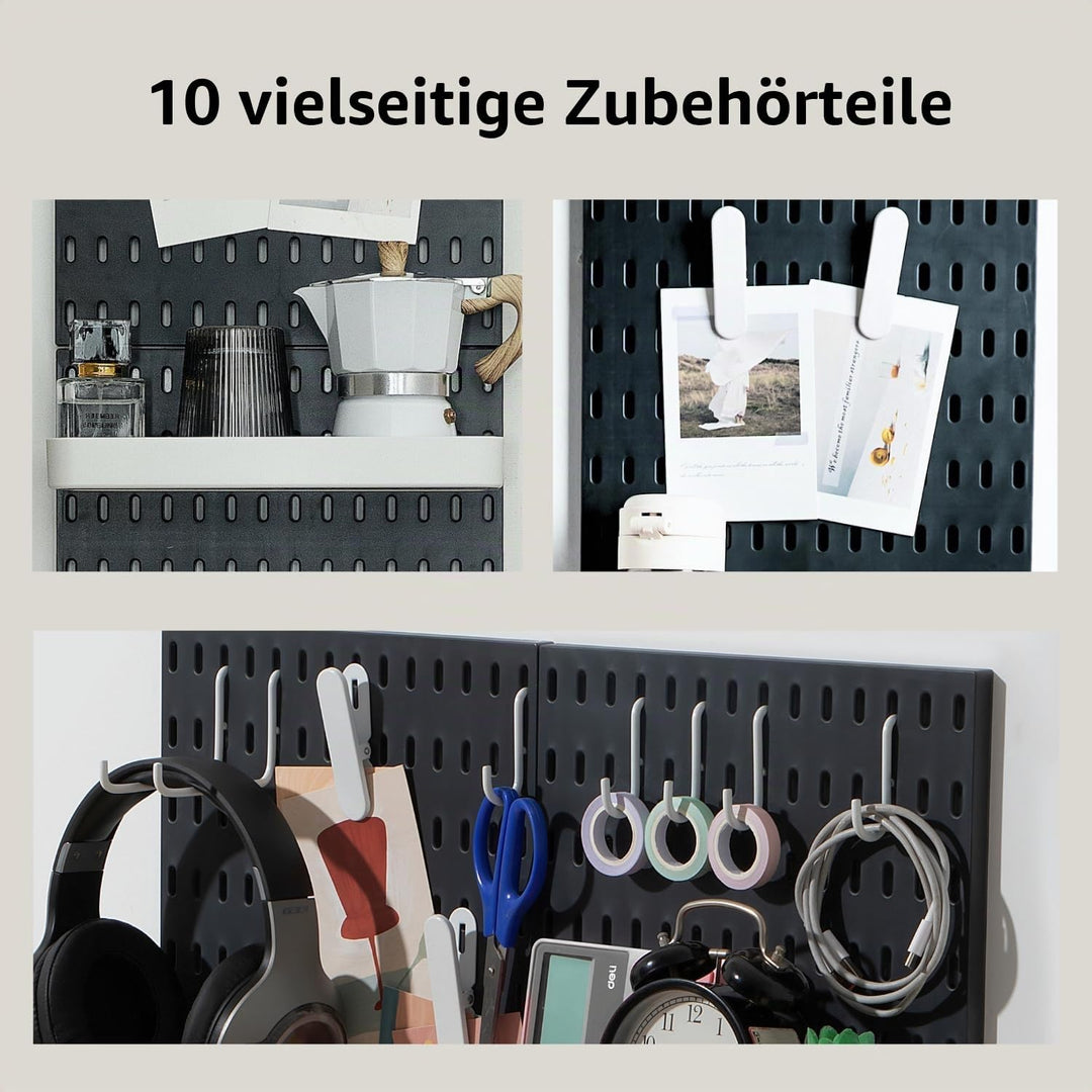 Keepo Stecktafel-Kombinationsset, Stecktafeln und Zubehör, modular zum Aufhängen für Wand-Organizer,