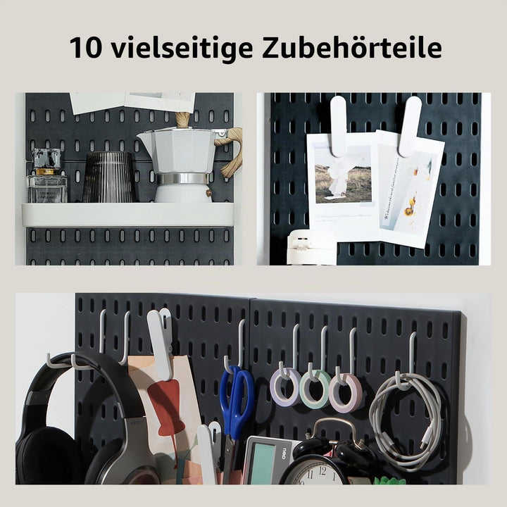 Keepo Stecktafel-Kombinationsset, Stecktafeln und Zubehör, modular zum Aufhängen für Wand-Organizer,