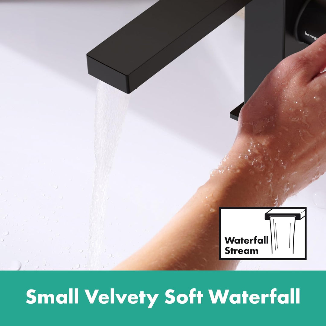 hansgrohe Tecturis E - Waschtischarmatur mit Push-Open Ablauf, energiesparend (CoolStart), Wasserhah