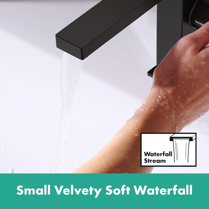 hansgrohe Tecturis E - Waschtischarmatur mit Push-Open Ablauf, energiesparend (CoolStart), Wasserhah