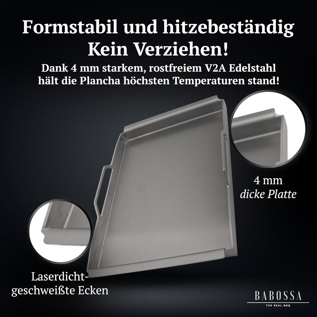 BABOSSA Premium Einsatzpfanne/Plancha kompatibel mit allen Broil King Regal & Imperial | 48x32.5cm |