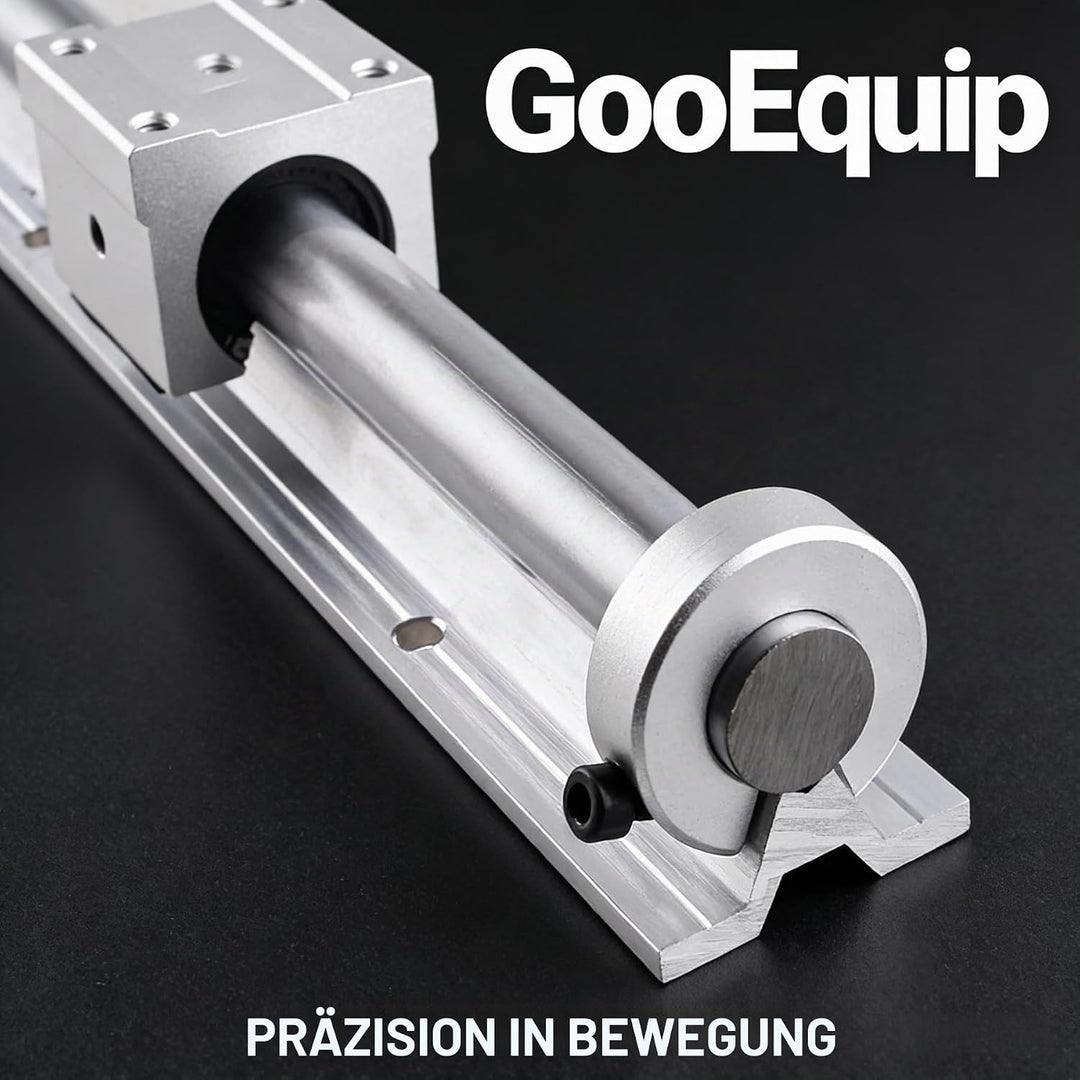 Linearführung SBR20 1500mm 2 x Linearschienen und 4 x Lagerblöcke mit SBR20 Schienenstopper, Linears