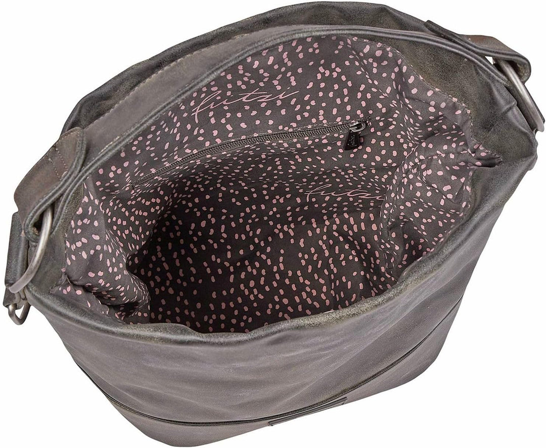 Fritzi aus Preussen Damen Fritzi51 Vintag 0457 Black Idol Hobo-Tasche