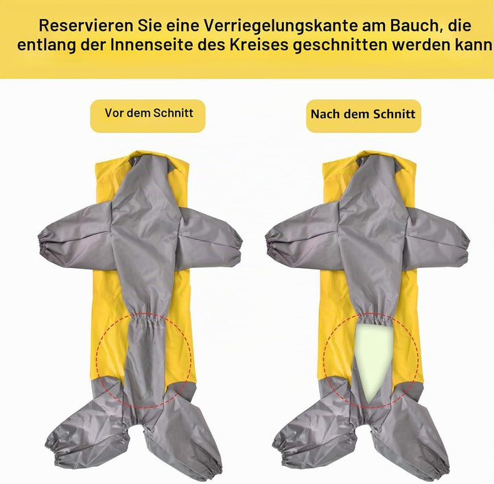 Regenmantel für Hunde,Hunderegenmantel,Wasserdichter Hundemantel mit Kapuze,Leichte Regenjacke Hund
