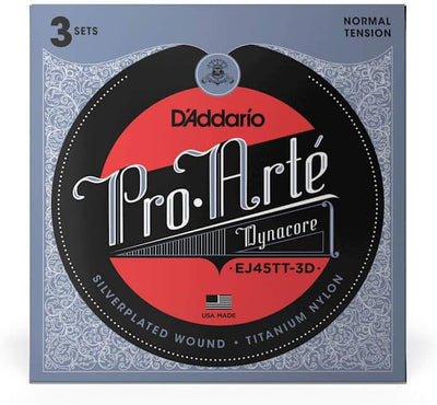 D'Addario Gitarrensaiten Konzertgitarre | Gitarrensaiten Akustikgitarre | EJ45TT Pro-Arte DynaCore S