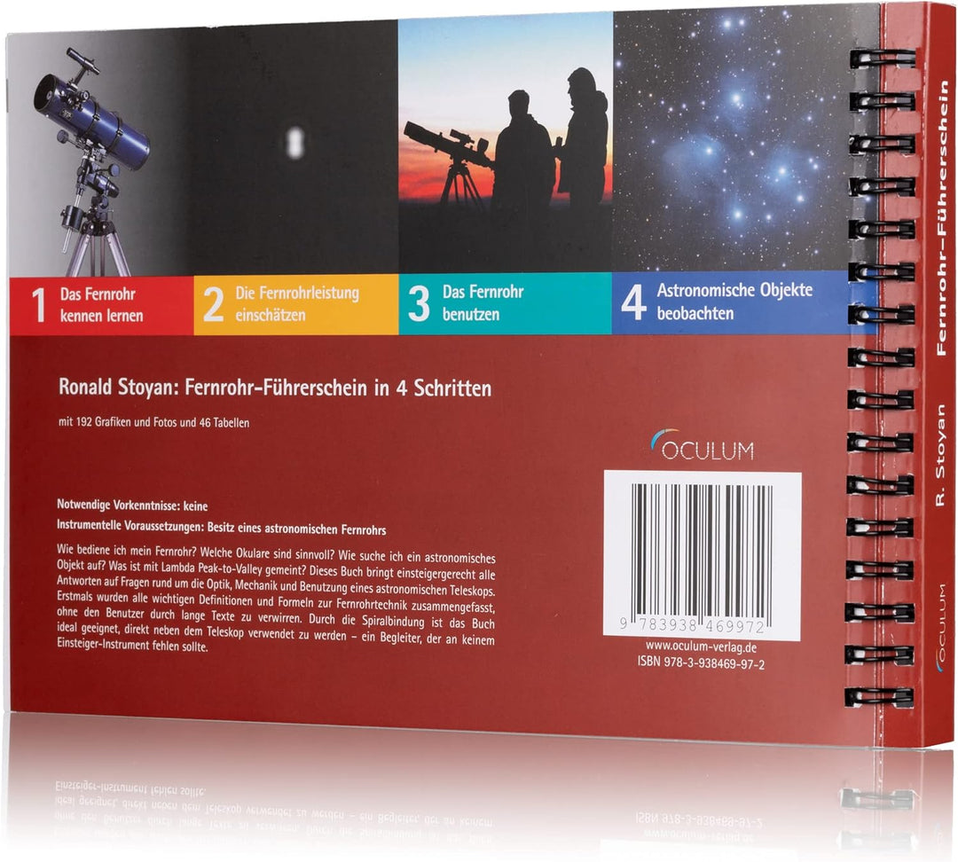 Oculum Verlag, Ronald Stoyans Astronomie-Buch für Einsteiger ''Fernrohr-Führerschein in 4 Schritten'