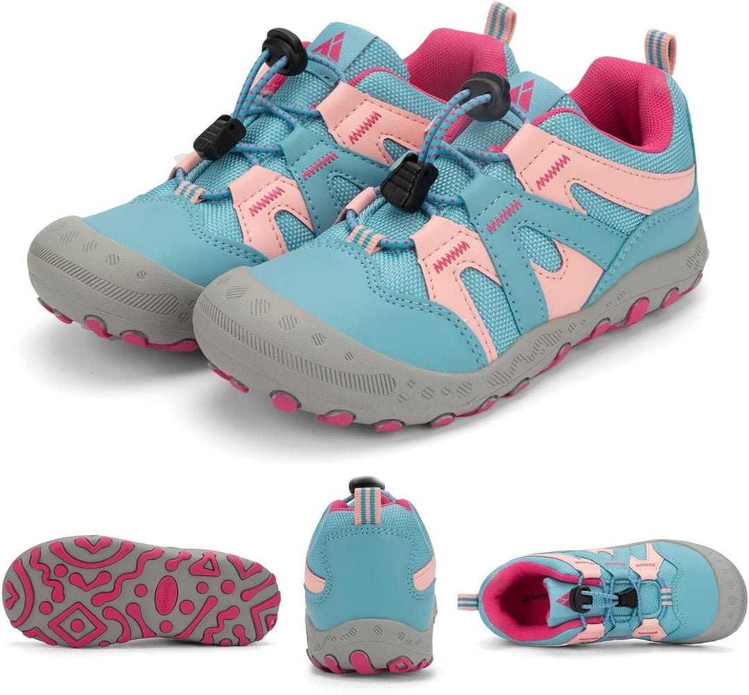 Mishansha Jungen Mädchen Wanderschuhe rutschfest Walkingschuhe Weich Flexibel Stabil Fitnessschuhe F