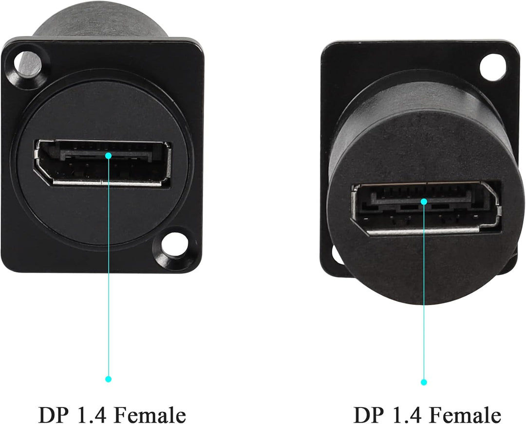 QIANRENON DP1.4 Panel Montage Adapter Anschluss 8K@60HZ Displayport DP Buchse auf Buchse Panel Gerad