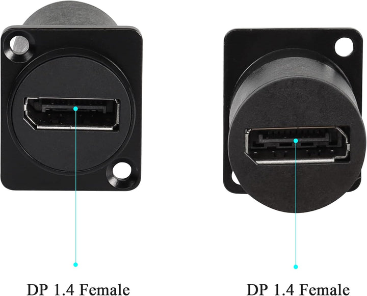 QIANRENON DP1.4 Panel Montage Adapter Anschluss 8K@60HZ Displayport DP Buchse auf Buchse Panel Gerad
