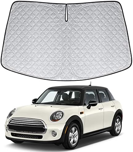 Auto Frontscheiben Sonnenblende Ersatz für Mini Cooper 2015-2024 F55 F56 F57, Faltbarer Sonnenschutz