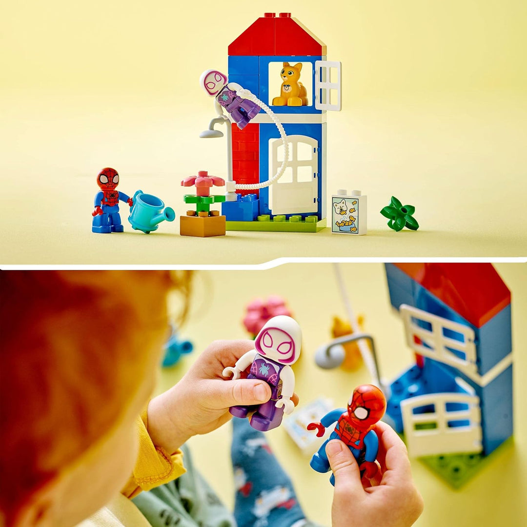 LEGO DUPLO Spider-Mans Haus, Spidey Set Spielzeug zum Bauen mit Figur und Steinen für Kleinkinder ab