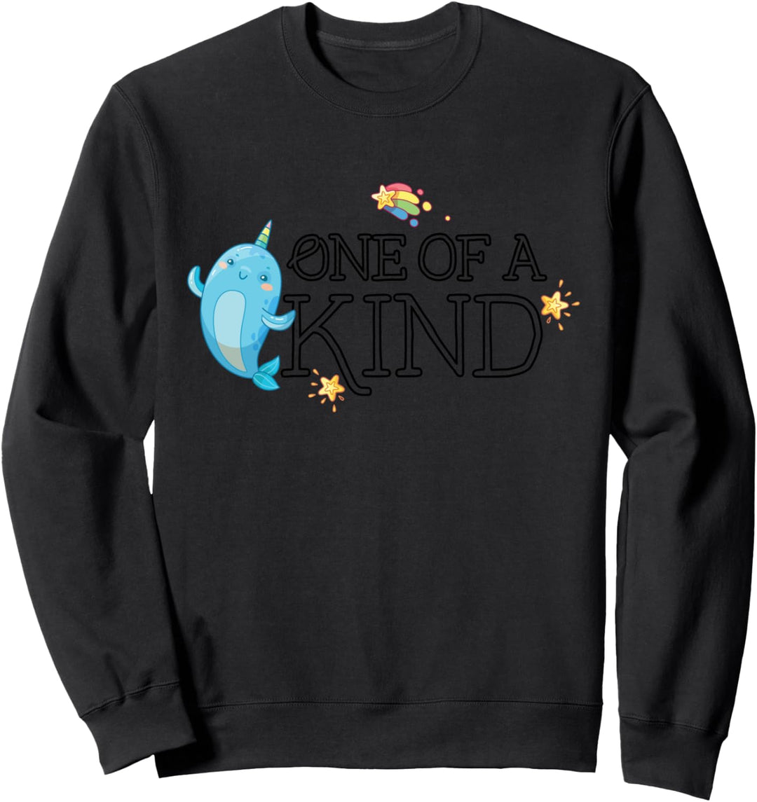 Lustiger Narwal eines der freundlichen Seeeinhorn-Zaubertier Sweatshirt