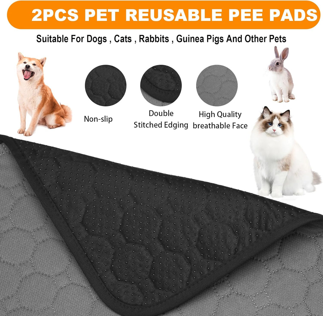 2 Pack waschbare Hunde Pee Pads wasserdichte Wiederverwendbare Pet Training Pads grosser Absorption
