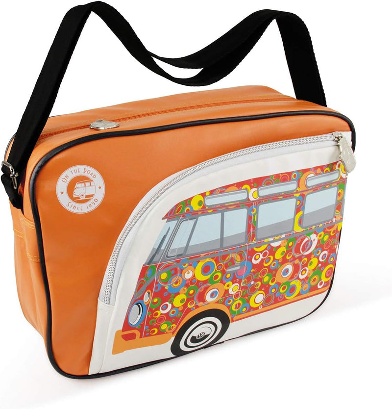 BRISA VW Collection - Volkswagen Schulter-Umhänge-Reise-Tasche-Freizeit-Bag mit VW T1 Bulli Bus Moti