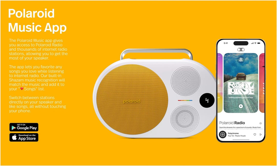 Polaroid P4 Music Player (Black) – Powerful Large Room Wireless Bluetooth Speaker Rechargeable with