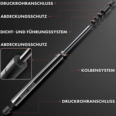 Frankberg 4x Gasfeder Dämpfer Heckklappe Heckscheibe Kompatibel mit Grand Cherokee WG WJ Alle Motore