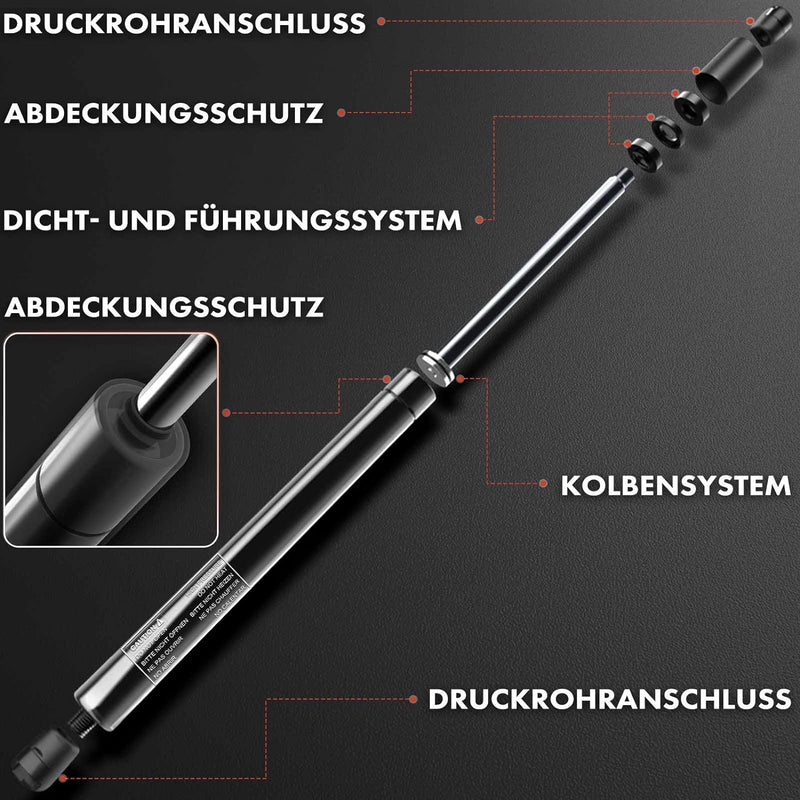 Frankberg 2x Gasfeder Heckklappe Kompatibel mit XC60 156 Alle Motoren SUV 2008-2017 Replace