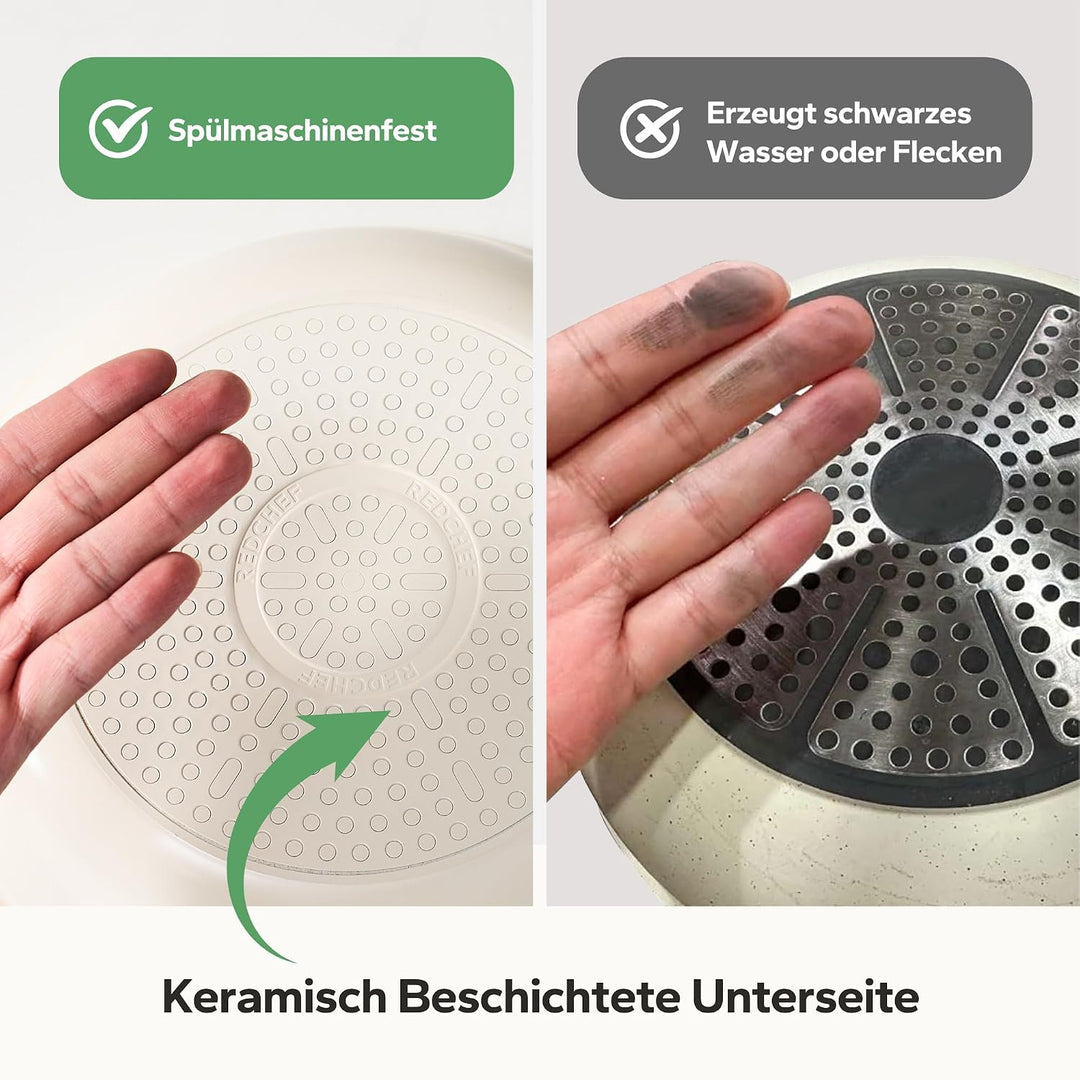 Redchef Pfanne 24cm Induktion, Antihaft Beschichtung Keramikbeschichtung Bratpfannen, Antihaft-Pfann