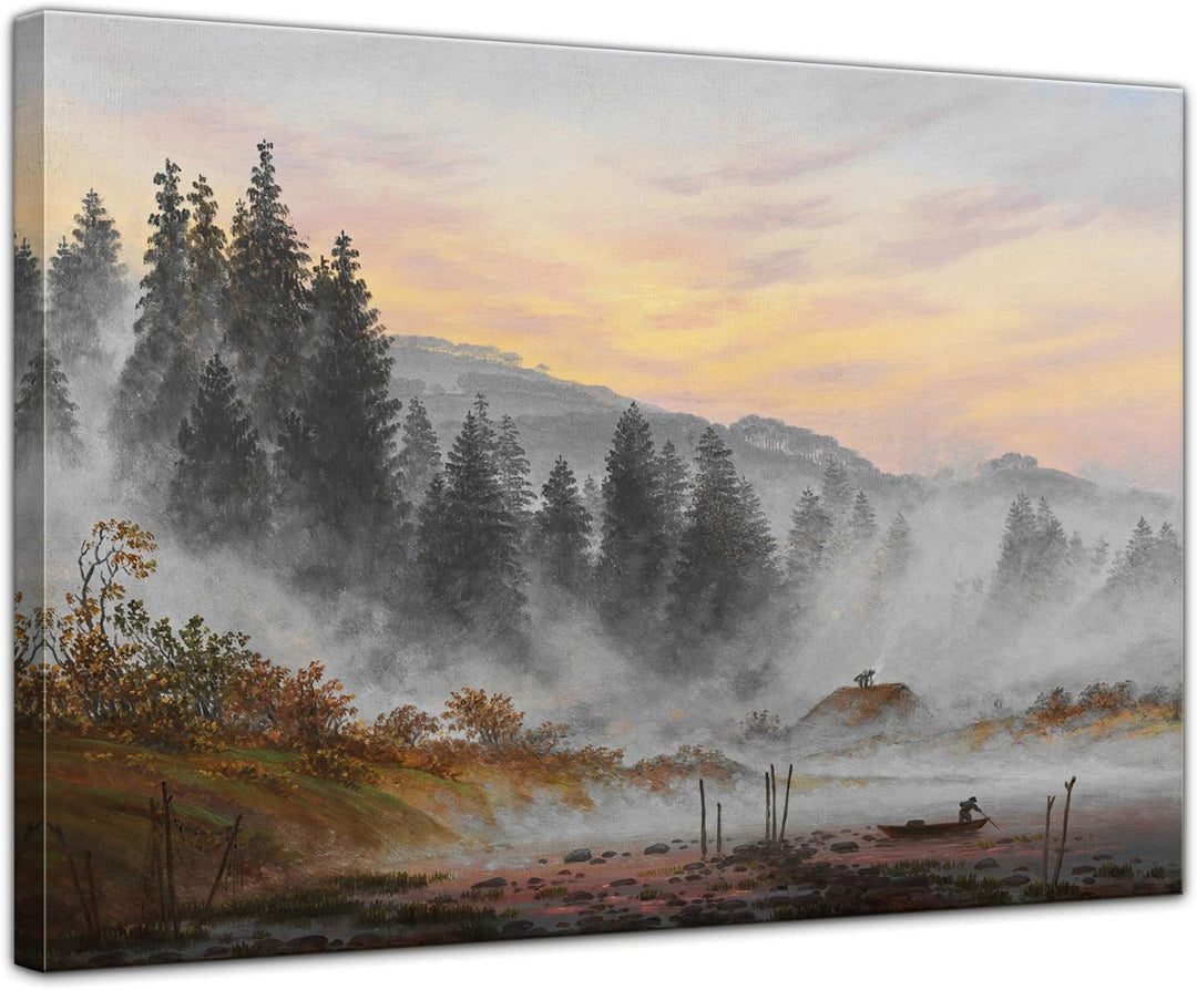 Bilderdepot24 Bild auf Leinwand | Caspar David Friedrich - Der Morgen in 80x60 cm als Wandbild | Wan