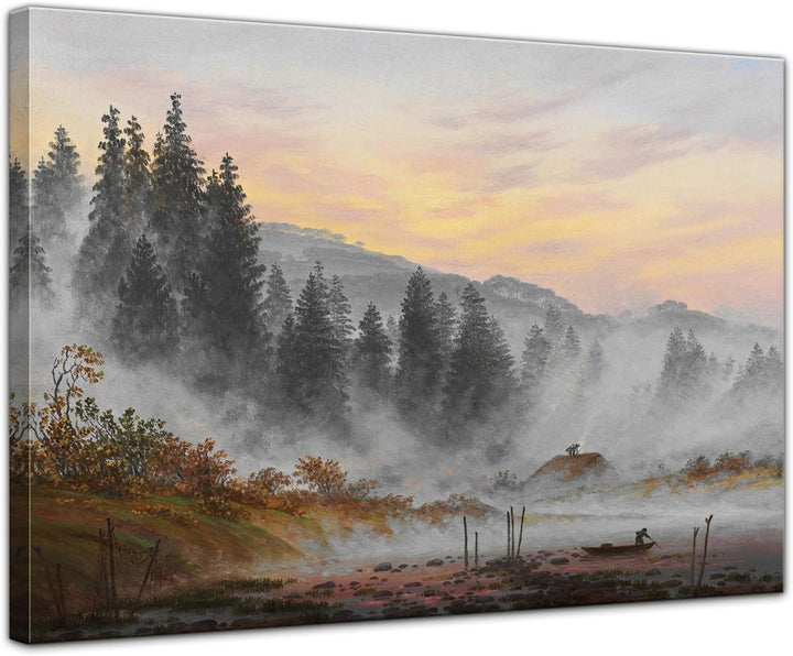 Bilderdepot24 Bild auf Leinwand | Caspar David Friedrich - Der Morgen in 80x60 cm als Wandbild | Wan
