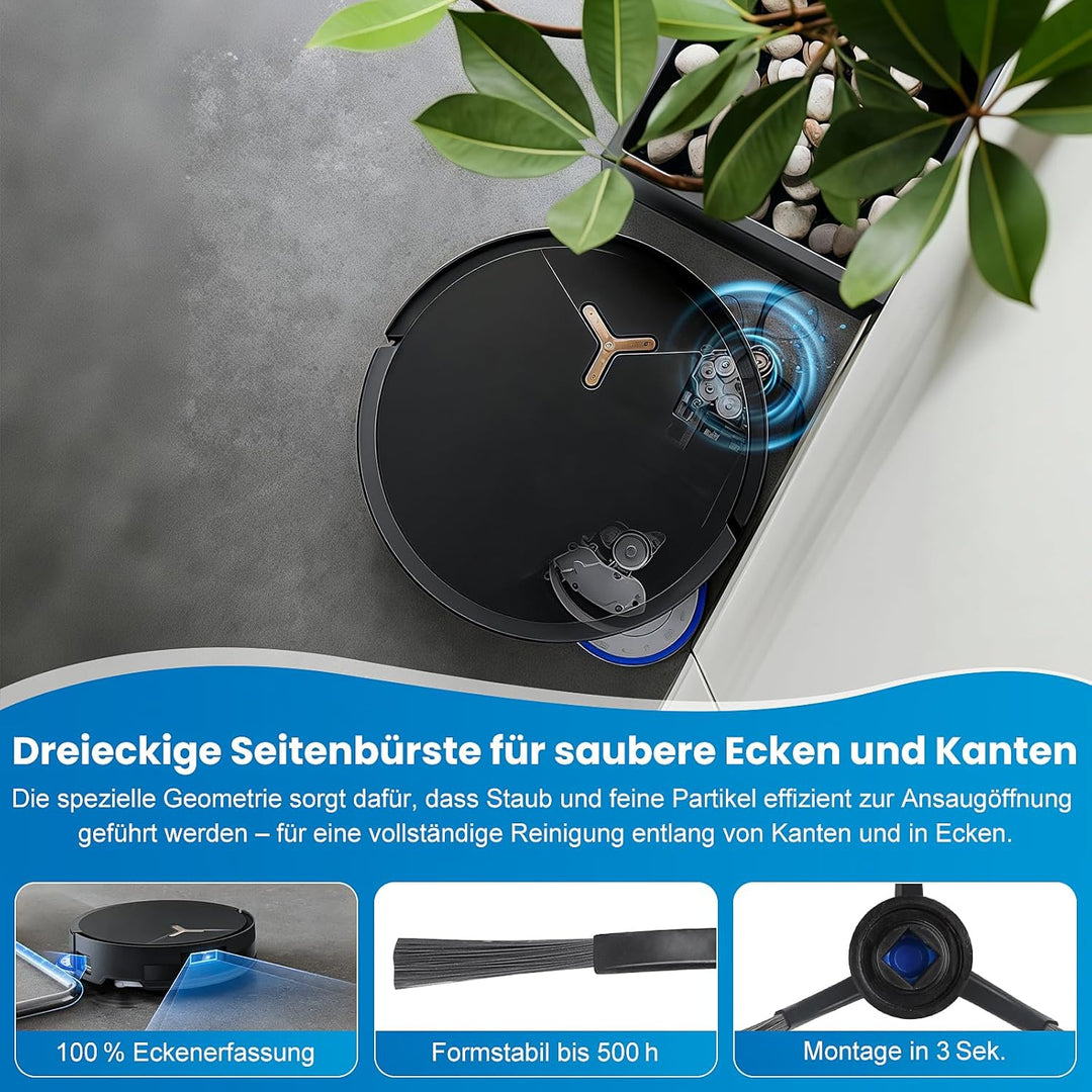 20 Stück Zubehör für Ecovacs Deebot T50 Max Pro Omni Saugroboter, 1 Hauptbürste, 4 Wischpads, 6 Stau