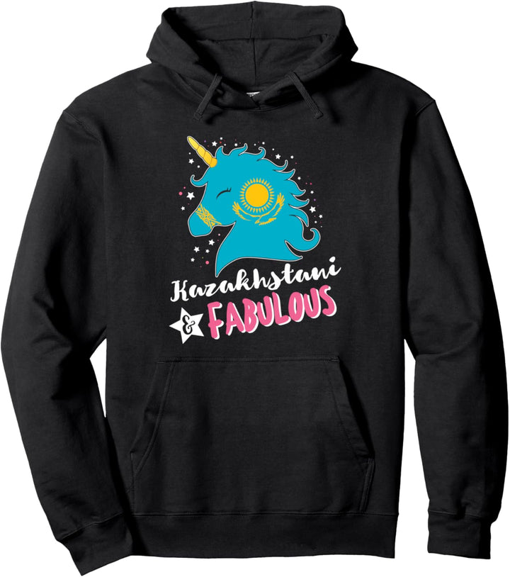 Kasachisches Einhorn Flagge von Kasachstan Pullover Hoodie