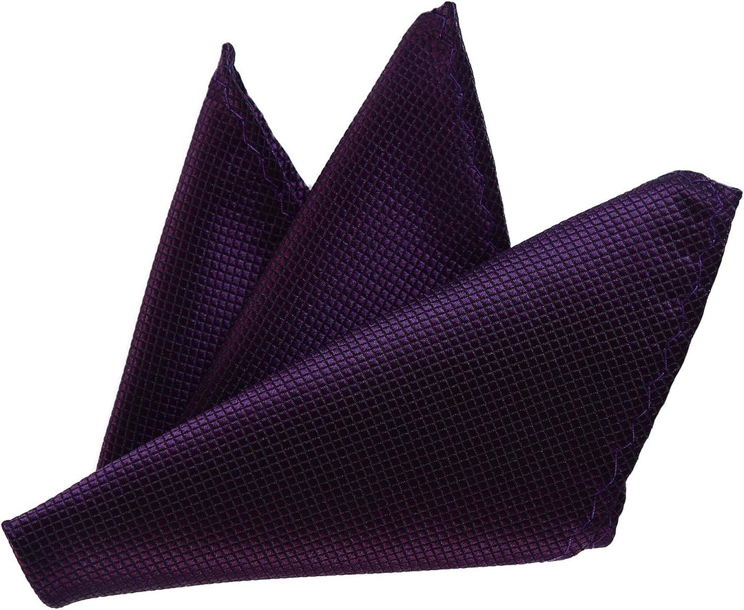 DonDon Herren Fliege und Einstecktuch gebunden und grössenverstellbar Aubergine, Aubergine
