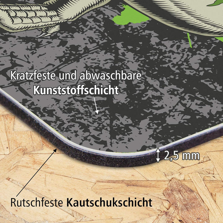 itenga Schreibtischunterlage T-Rex Schule Schulbedarf Schreibtisch Malunterlage 50 x 40 cm Schreibti