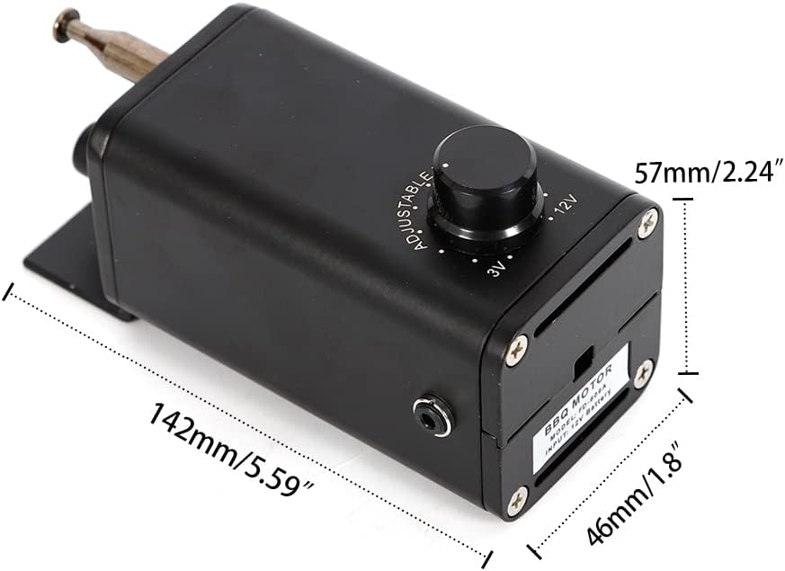 Grillmotor 15 W DC3-12V, Grillspiess mit Grillmotor für Grill, Tragbarer BBQ-Rotationsmotor