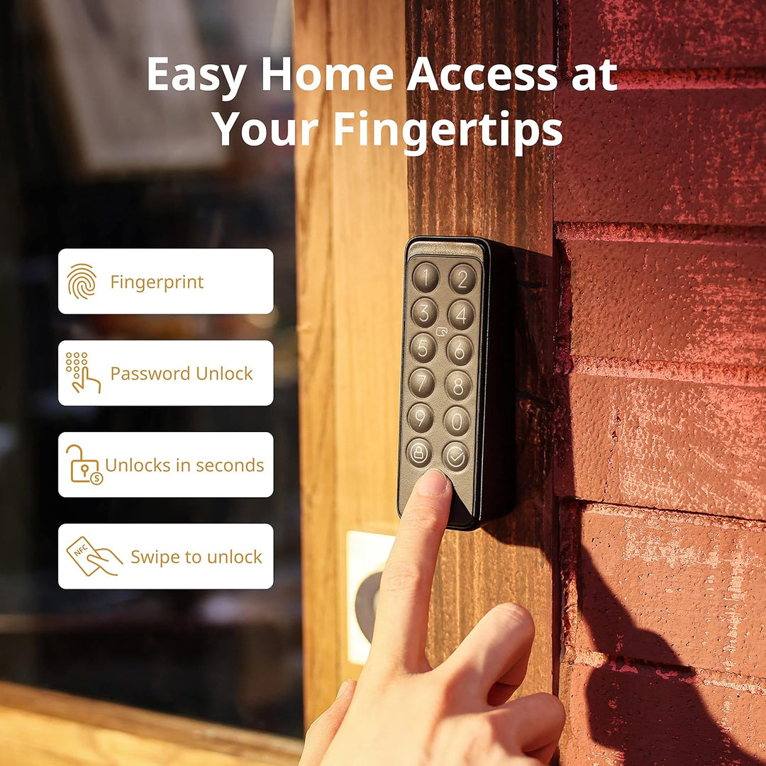 SwitchBot Smart Keypad Touch für SwitchBot Smartes Türschloss, schlüsselloser Zutritt per Fingerabdr