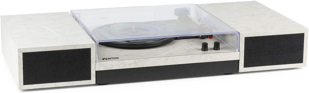 Fenton RP165M Bluetooth Plattenspieler mit Lautsprecher, Schallplattenspieler, Abdeckhaube, Auto Sto