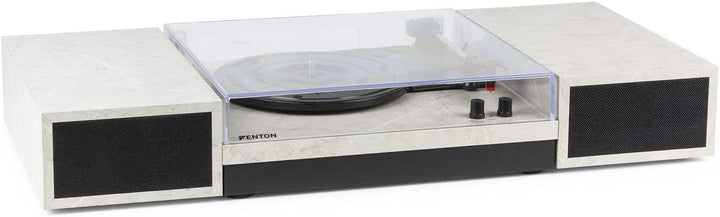 Fenton RP165M Bluetooth Plattenspieler mit Lautsprecher, Schallplattenspieler, Abdeckhaube, Auto Sto