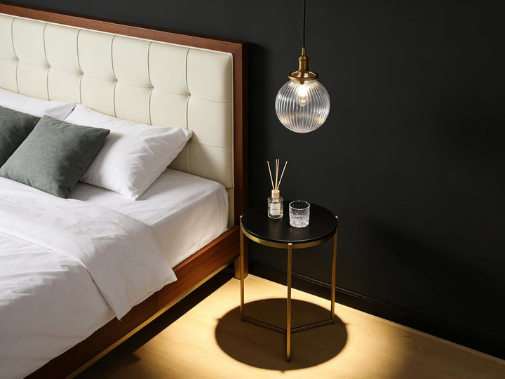 Yosoan Klar Glas Kugel Industrie Loft-Pendelleuchte Pendellampe Innenleuchte für Küche/Esszimmer/Sch