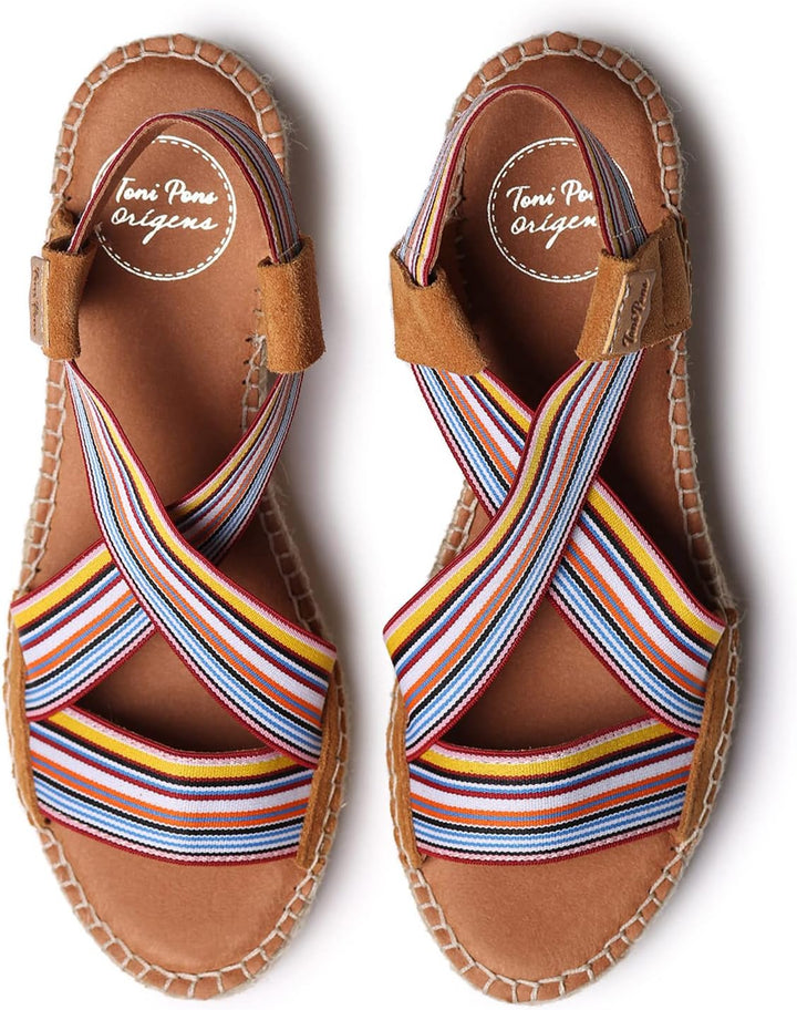 Toni Pons Tina - Espadrille für Damen elastischem Stoff., Bunt