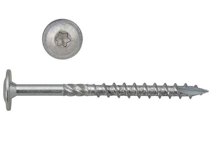 Tellerkopfschrauben 8x280 mm - 50 Stück verzinkt Holzschrauben Torx Schneidkerbe