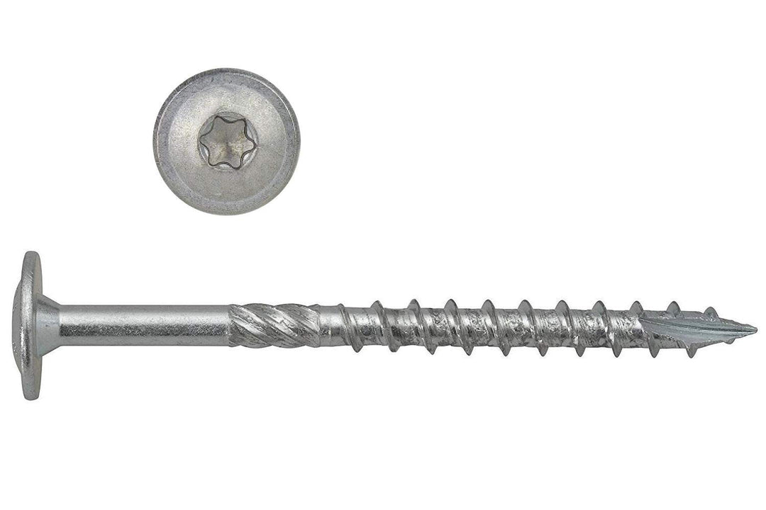 Tellerkopfschrauben 8x60 mm - 100 Stück verzinkt Holzschrauben Torx Schneidkerbe