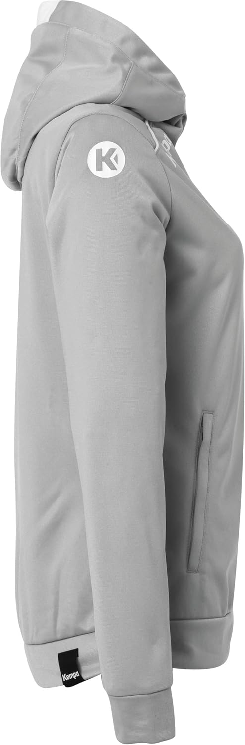 Kempa Damen Player Hood Jacket Women Jacke, Dunkelgrau Mischung/Weiss, S