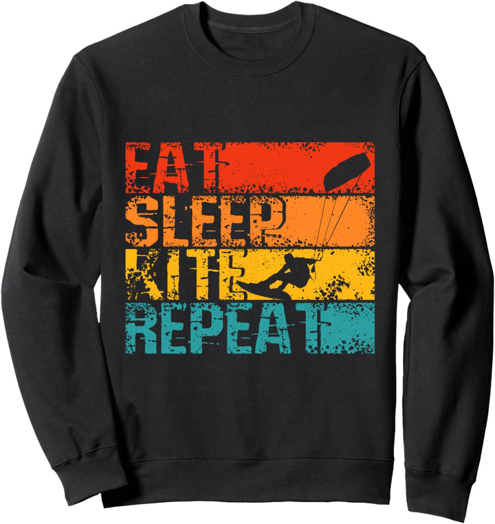 Kiteboarding Kite Kiten - Eat Sleep Kite Kitesurfen Sweatshirt