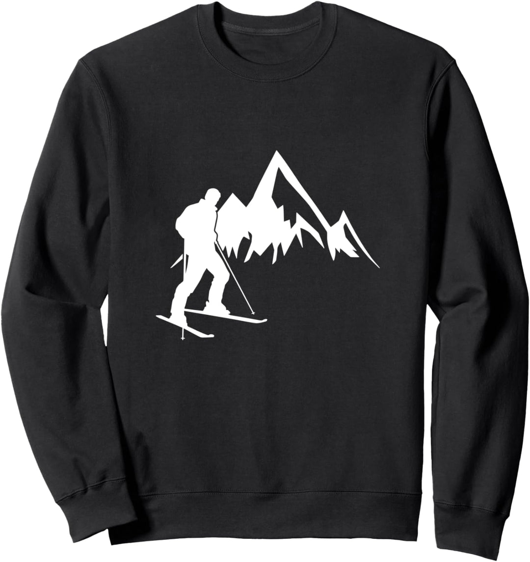 Cooles Tourenski Motiv für Berg und Skitouren Fans Sweatshirt