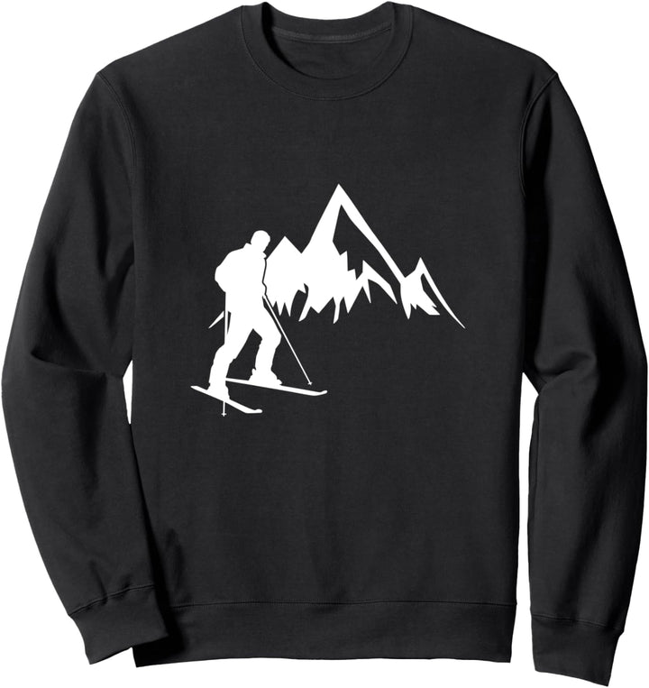 Cooles Tourenski Motiv für Berg und Skitouren Fans Sweatshirt